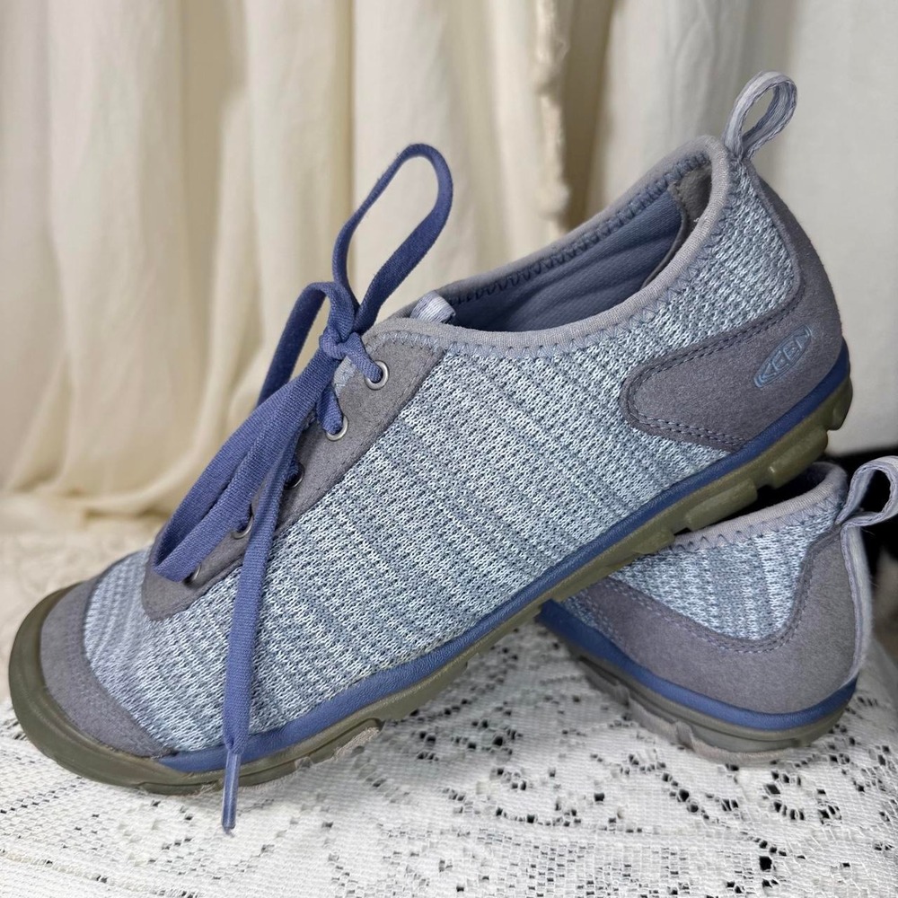 KEEN Contour Arc Knit Comfort Walking Shoes Blue Gray Women's US 9